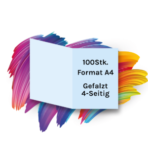 100 Stk. Flyer A4 Gefalzt 4-Seitig