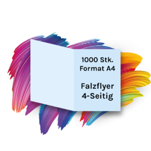 1000 Stk. Flyer A4 Gefalzt 4-Seitig