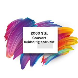 2000 Stk. Couvert Beidseitig bedruck