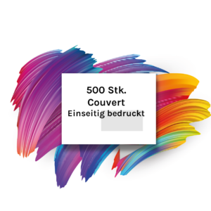 500 Stk. Couvert Einseitig bedruck